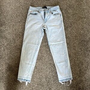 GAP flower printed girlfriend jeans size 2/26